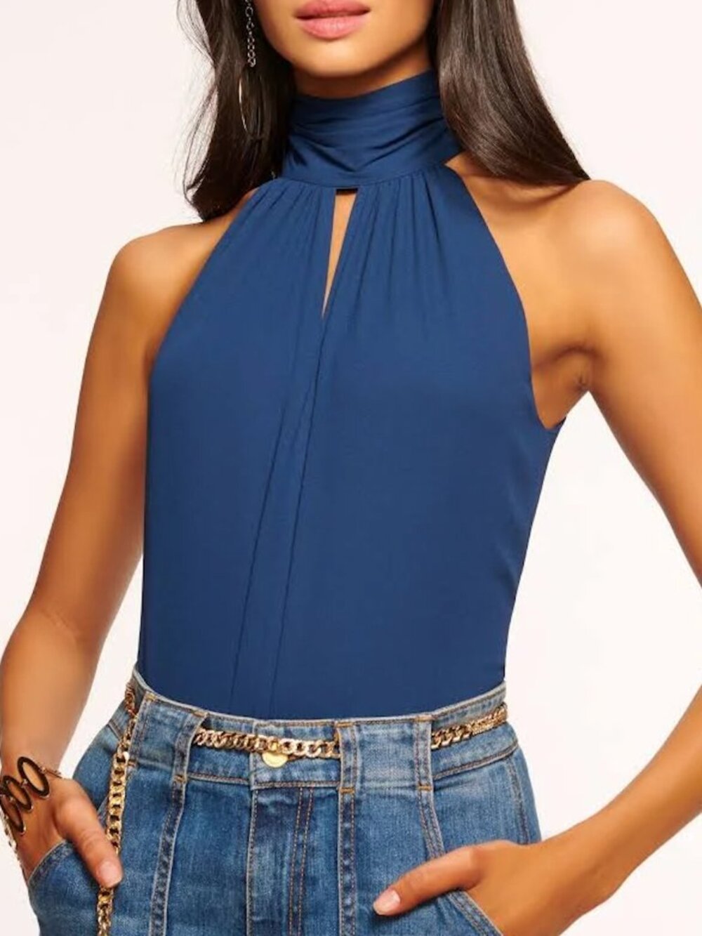 Ramy Brook Sunny Halter Top - Spring Navy
